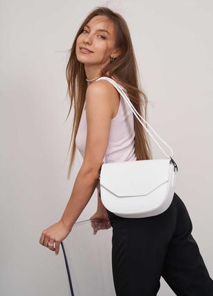 Женская сумка белая сумка белый клатч кроссбоди сумка через плечо