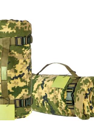 Тактичний флісовий плед 150х180см – ковдра для військових із ч...
