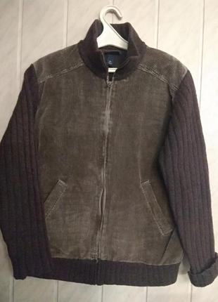 H&m мужской бомбер куртка - свитер кофта комбинированная тепла...