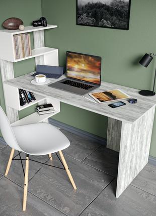 Стол письменный с полками слева, для ноутбука и компьютера M-24