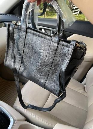Жіночій шопер marc jacobs the tote bag black марк джейкобс чор...
