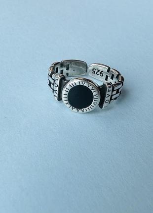 Кольцо серебро 925 проба посеребра кольцо с циферблатом кольцо...