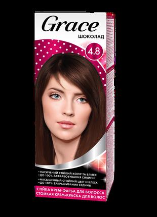 Стійка крем-фарба для волосся Grace Шоколад 4.8, 120 мл