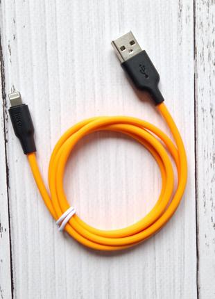 Кабель Hoco X21 Plus Silicone Cable Lightning силиконовый (1м ...