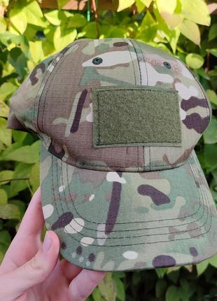Военная камуфляжная кепка с липучками под шевроны, хаки бейсболка