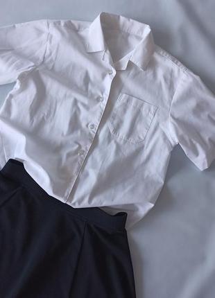 Белая рубашка для девочки р.10-11 лет