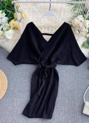 Трикотажное платье ❣️ мод:340 цвет: в наличии черный
