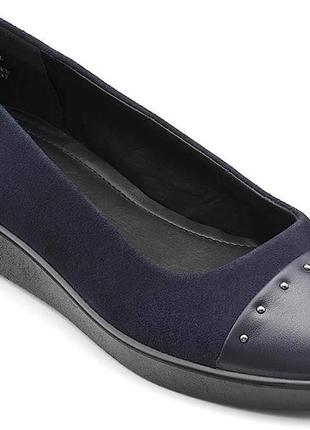 Туфлі жіночі замшеві сині hotter angel (розмір 39, uk6)