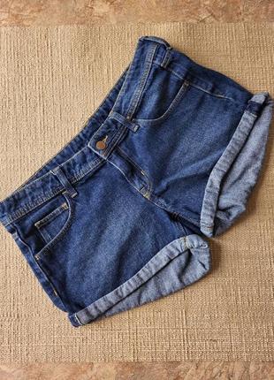 Шорты джинсовые синие классика m 38 40 10 170/86a средняя низк...