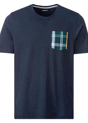 Чоловіча футболка livergy, розмір s(44/46), l(52/54), темно синій