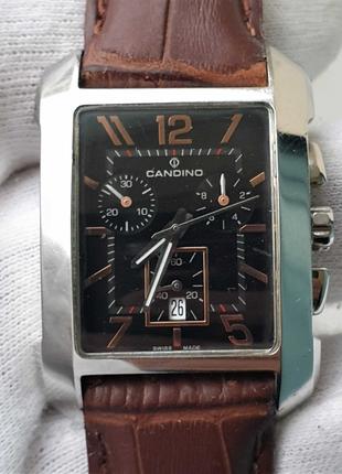 Чоловічий годинник часы Candino C4334 Chronograph Swiss Made