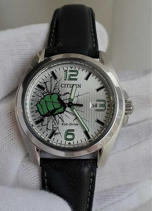 Чоловічий годинник часы Citizen Eco-Drive AW1431-24W Marvel Hu...