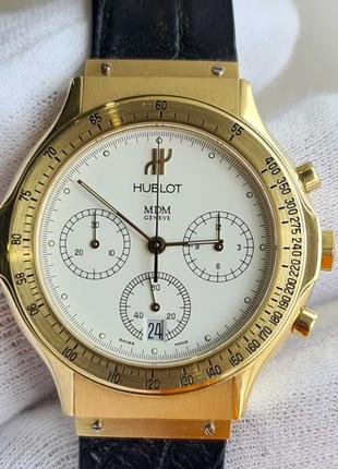 Золотий чоловічий годинник часы Hublot MDM Chronograph 1621.3 ...