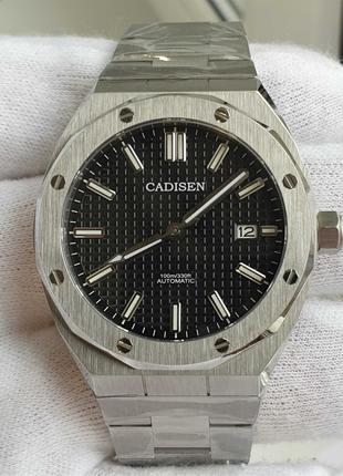 Мужские часы Cadisen Automatic 42mm Sapphire Black C8193G Miyota