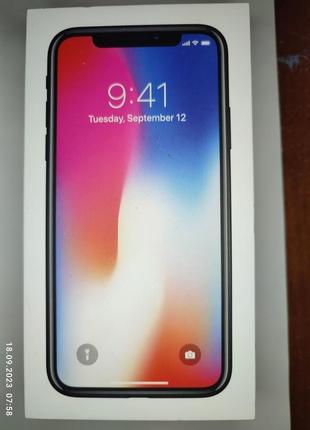Коробка Apple iPhone X Space Gray 64Gb, A1901