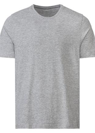 Чоловіча однотонна футболка livergy, розмір s(44/46), сірий