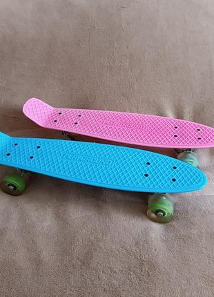 Пенниборд с подсветкой скейт доска два цвета