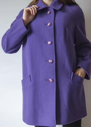 Шерстяное пальто, нежно- фиолетового цвета
