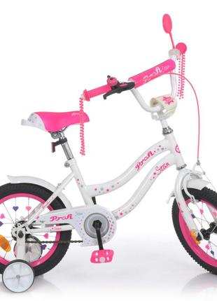 Велосипед детский prof1 y1494 14 дюймов, розовый