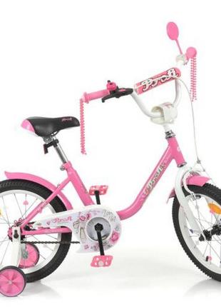 Велосипед детский prof1 y1681 16 дюймов, розовый