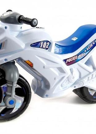 Беговел мотоцикл 2-х колесный 501-1b синий (белый)