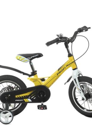Велосипед детский prof1 lmg14238 14 дюймов, желтый