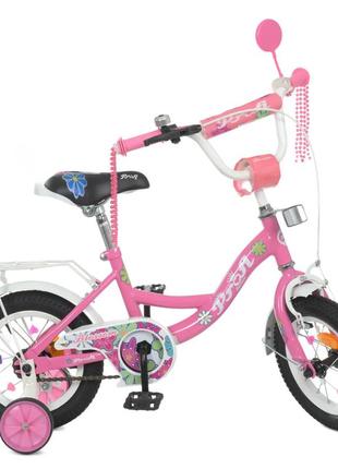 Велосипед детский prof1 y12301n 12 дюймов, розовый
