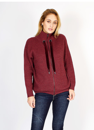 Шерстяной теплый свитер кардиган   на молнии премиум бренда
