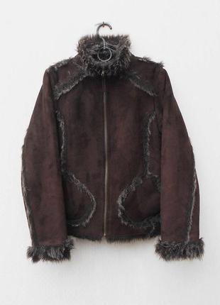 Зимова хутряна куртка штучна дублянка