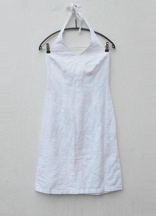 Белое льняное платье сарафан с вышивкой 🌿