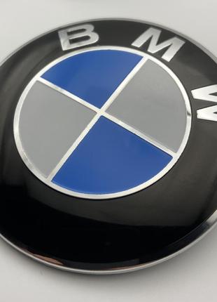 Значок BMW 78 мм. Эмблема БМВ на капот и багажник 51.1481970248