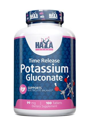 Витамины и минералы Haya Labs Potassium Gluconate 99 mg, 100 т...