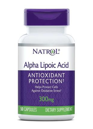 Натуральная добавка Natrol Alpha Lipoic Acid 300 mg, 50 капсул