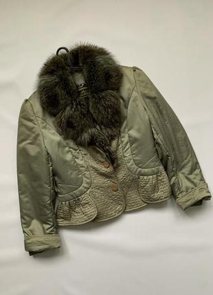 Короткая куртка с натуральным мехом maras mati