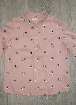 Блузка / сорочка для дівчинки пудра reserved (розмір 164)