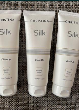 Нежный крем для очищения кожи christina silk clean up cream
