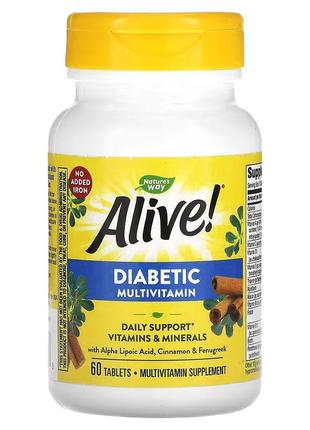 Витамины и минералы Nature's Way Alive! Diabetic Multivitamin,...