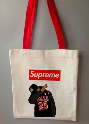 Эко сумка шоппер supreme