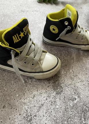 Детские осенние высокие кеды converse