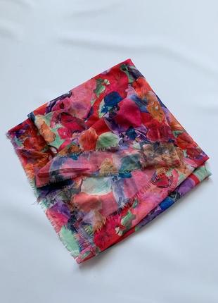 Платок платок шарф цветочный принт