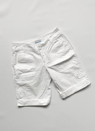 Женские тонкие легкие белые шорты