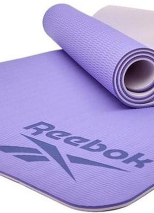 Двухстороний коврик для йоги Reebok Double Sided Yoga Mat фиол...