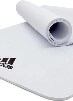 Коврик для йоги Adidas Yoga Mat белый Уни 176 х 61 х 0,8 см AD...