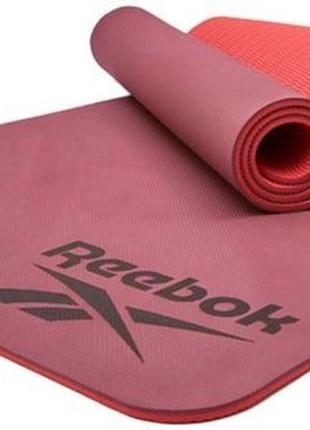Двухстороний коврик для йоги Reebok Double Sided Yoga Mat крас...