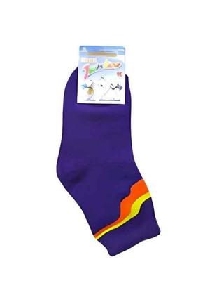 Шкарпетки 12 дитячі махра КЛ060 волна (фіолетовий) р.16 ТМ КЛА...