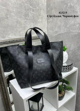 Черная женская сумка lv, формата А4