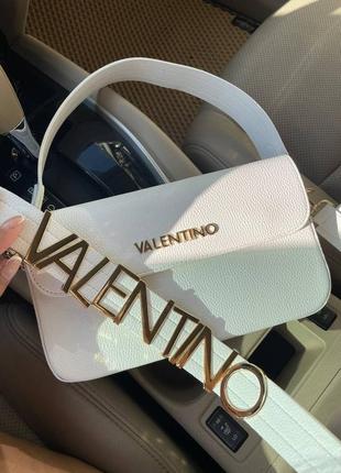 Белая сумка клатч valentino