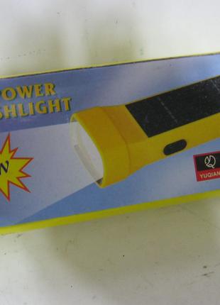 Светодиодный фонарь ручной на солнечной батарее с аккумуляторо...