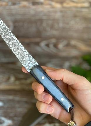 Туристический нож "дамаск" танто/эксклюзивный нож танто