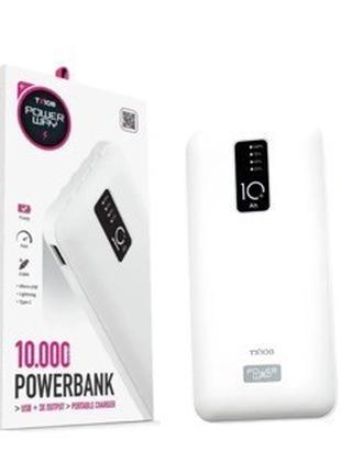 Power Bank 10000 mAh TX10 LCD із цифровим дисплеєм, зовнішній ...